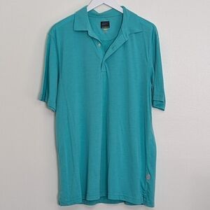 Greg Norman Golf Polo Teal Blue Large